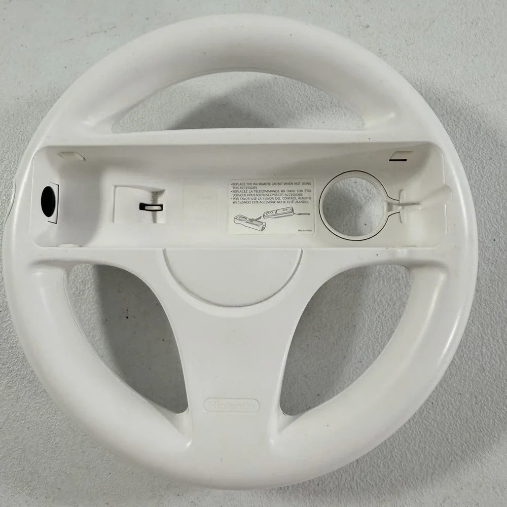 2X Official Nintendo Wii Steering‎ Wheel Mario Kart OEM White RVL-024 Lot of 2